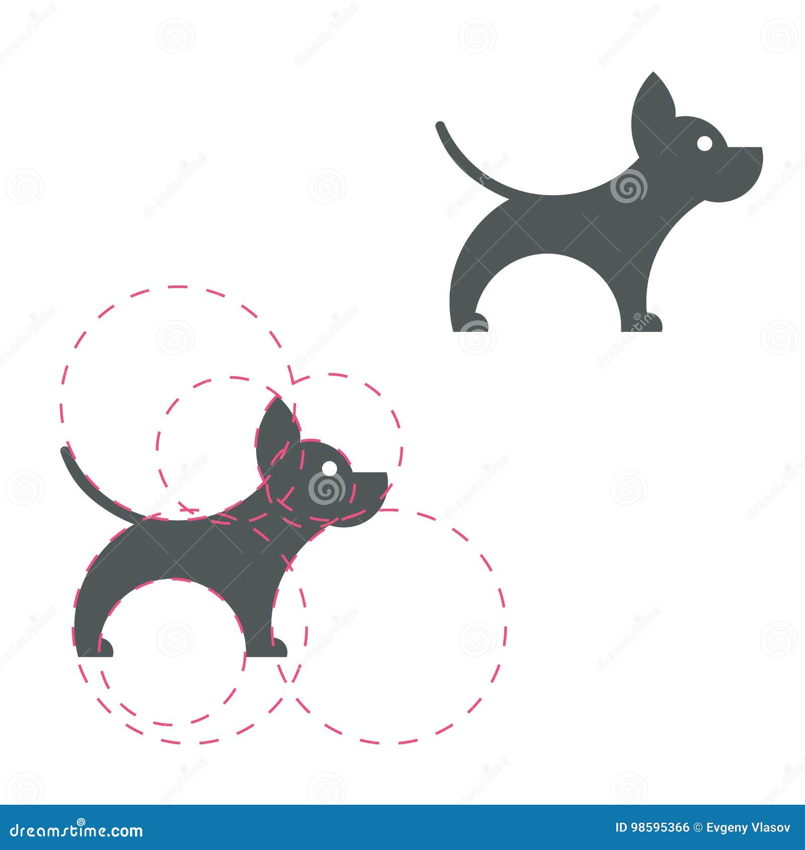 Dog Logotype. Simple Icon. Golden Ratio. Vector ...