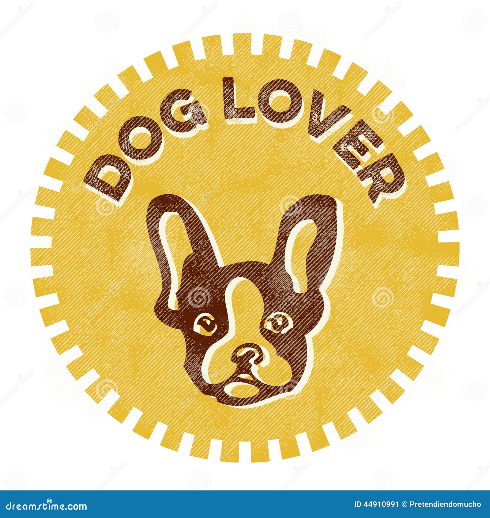 Dog Lover badge stock vector. Illustration of badges 44910991