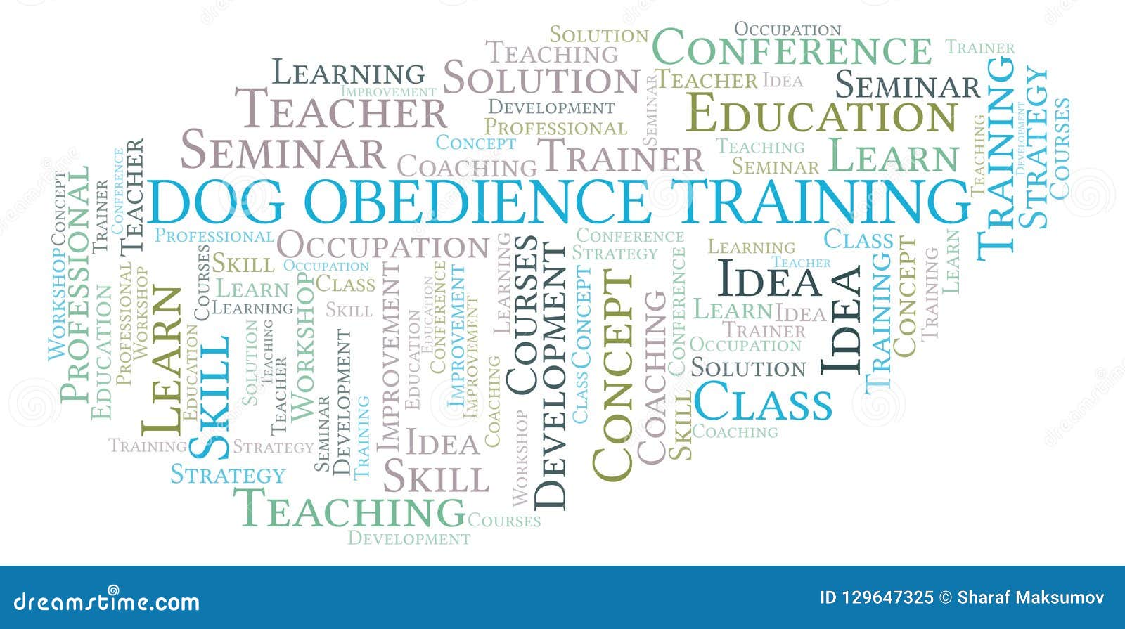 Dog Obedience Training Word Cloud. Stock Illustration Illustration of