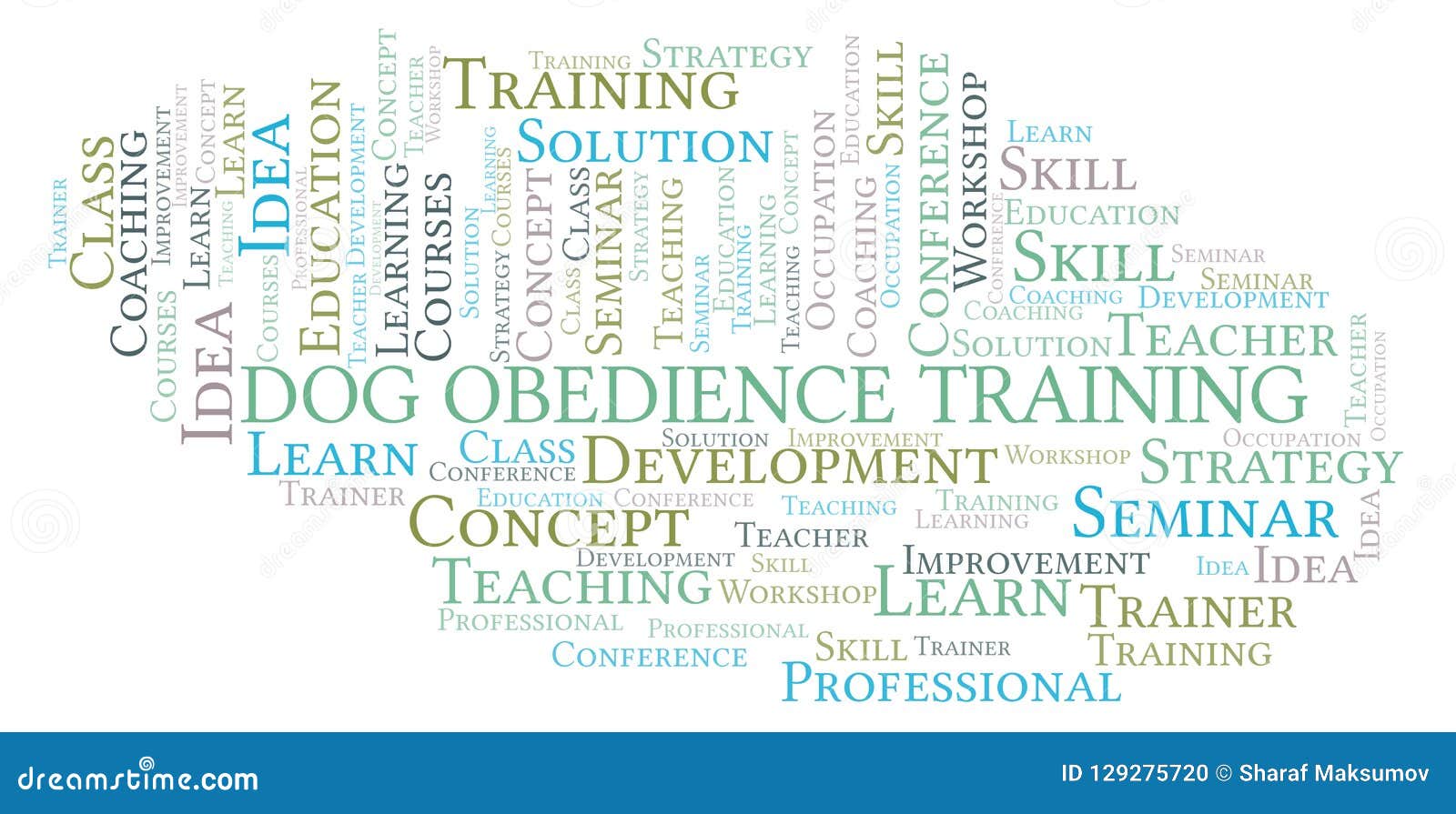 Dog Obedience Training Word Cloud. Stock Illustration Illustration of