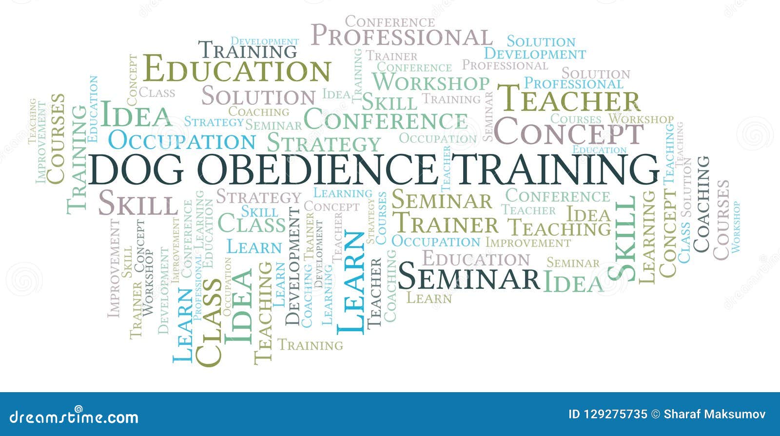 Dog Obedience Training Word Cloud. Stock Illustration Illustration of