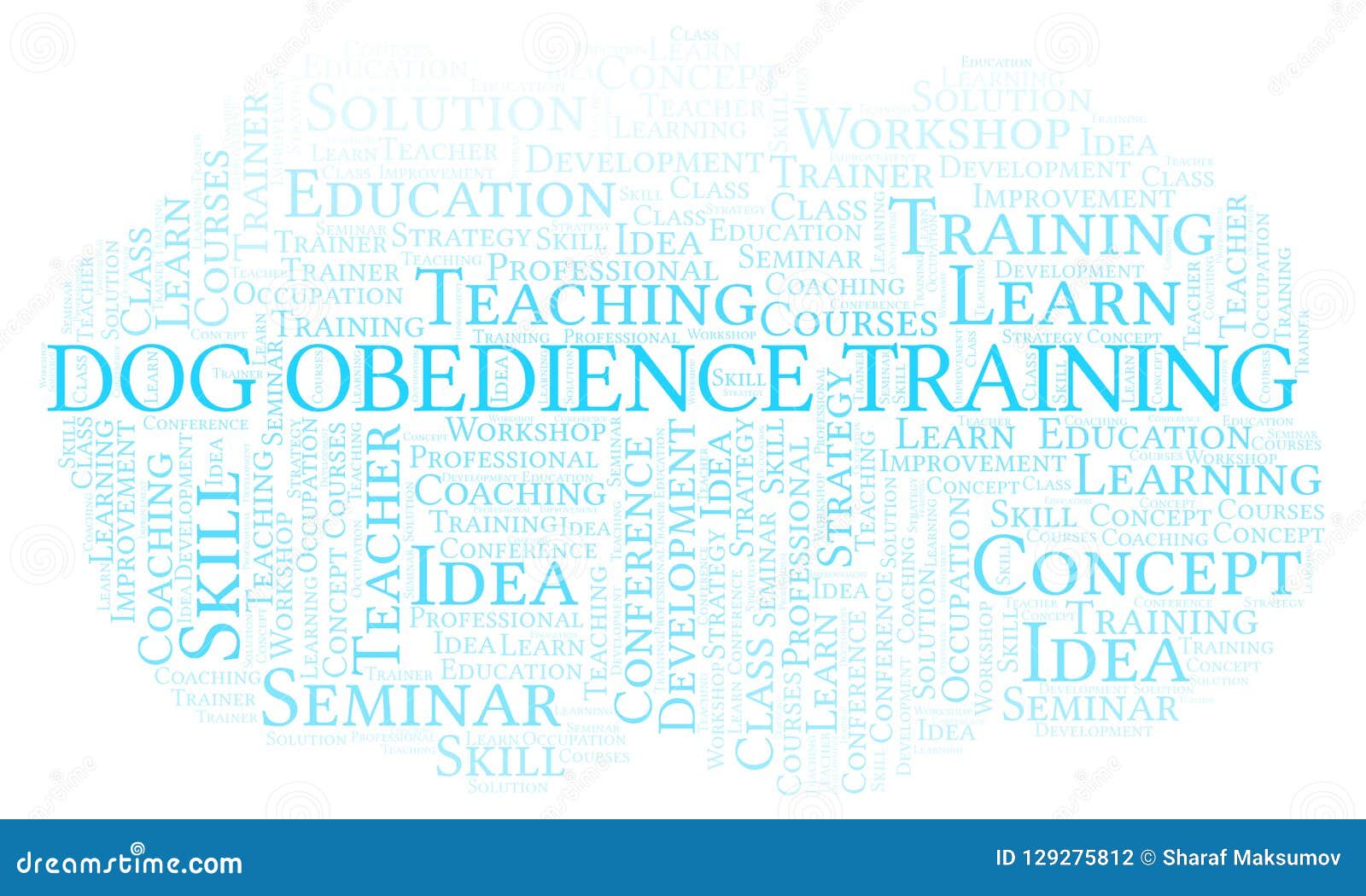 Dog Obedience Training Word Cloud. Stock Illustration Illustration of
