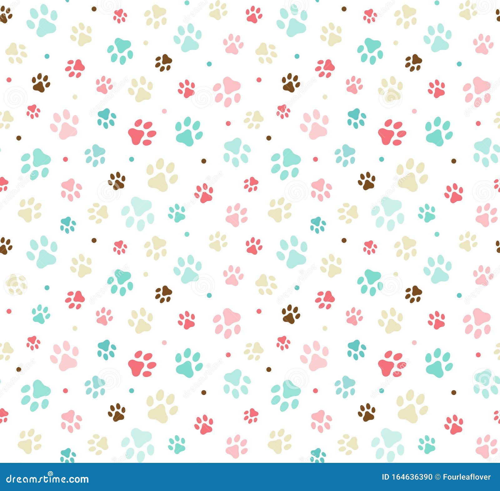 Dog Paw Print Seamless Template For Your Design Wrapping Paper Card Poster  Banner Flyer Vector Illustration Isolated On White Background Stock  Illustration - Download Image Now - iStock