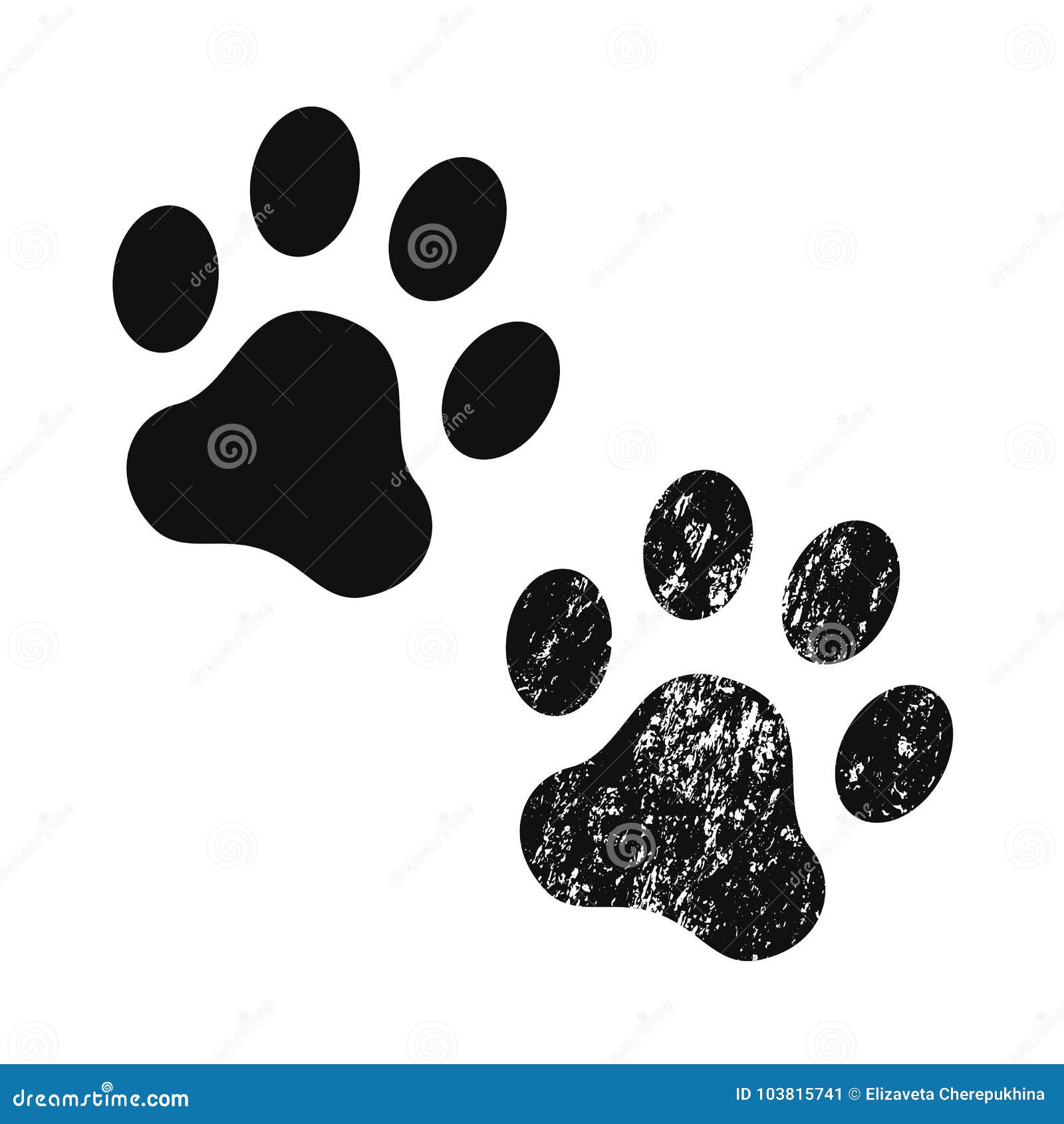 Paw Print Stock Illustrations – 77,805 Paw Print Stock