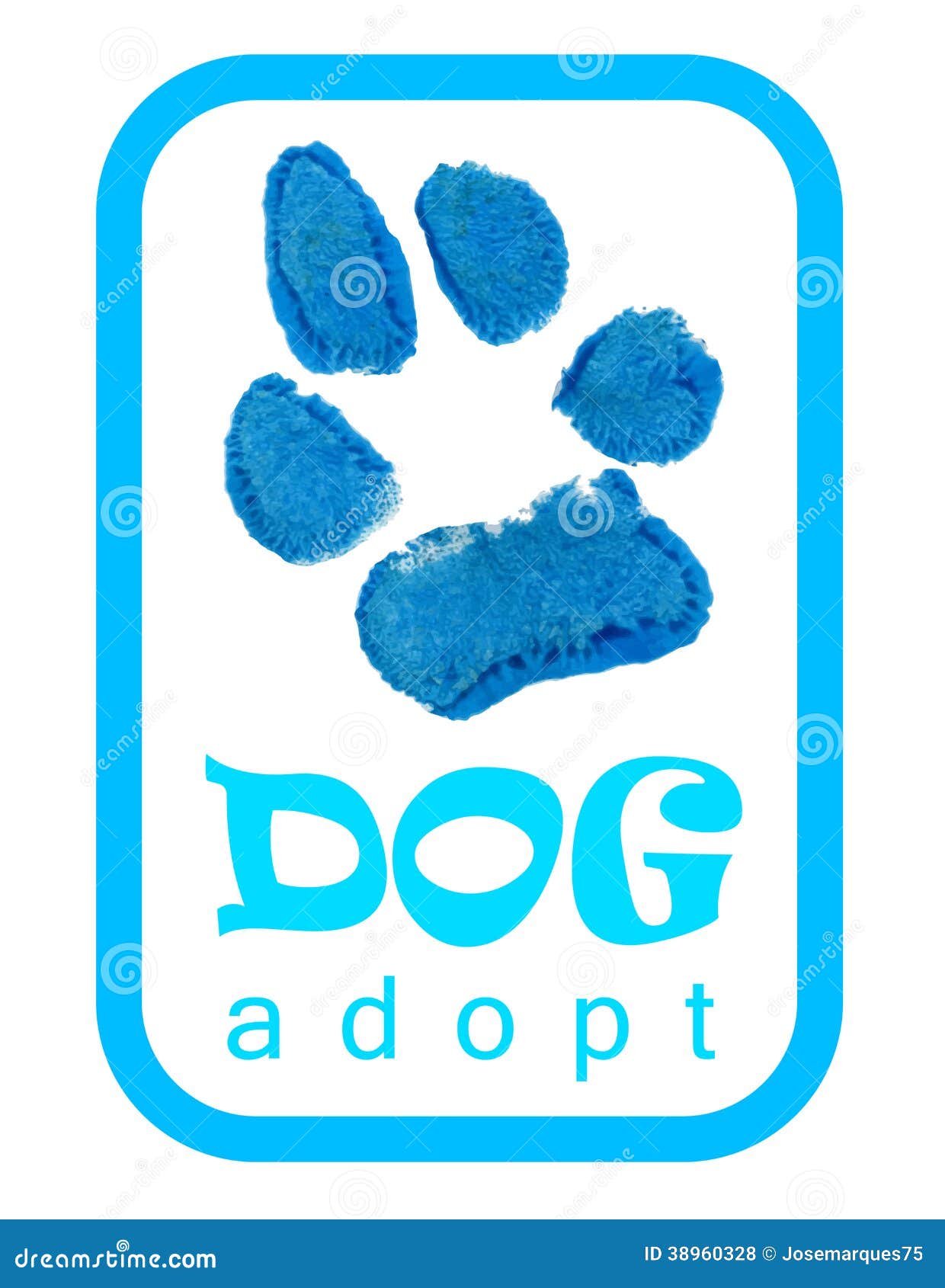 Dog paws, adopt stock vector. Illustration of nfootstep 38960328