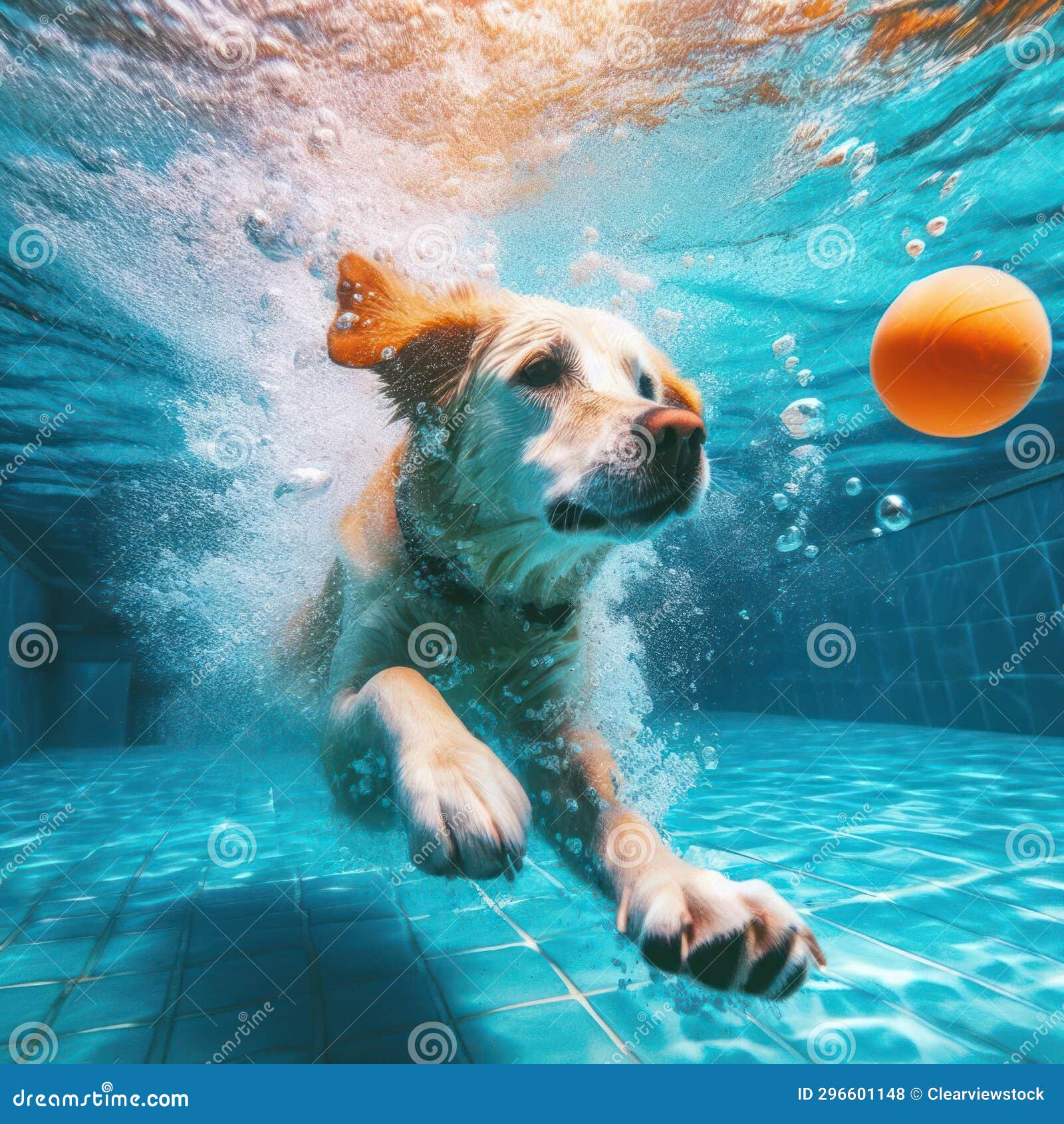 Dog fetching a ball hotsell