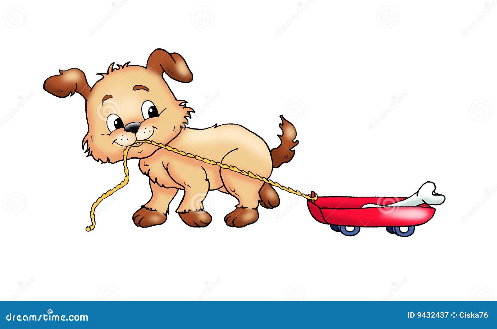 A dog that plays stock illustration. Illustration of food 9432437