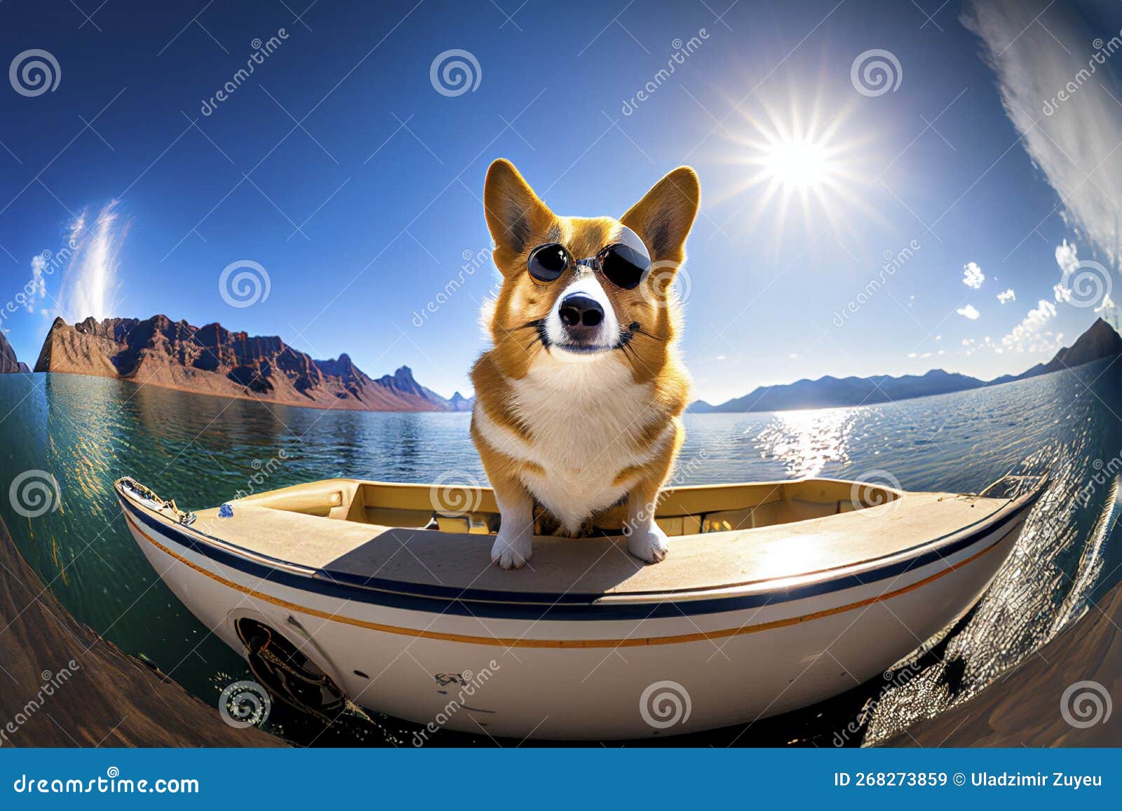 Dog Relax on the Beach. Created with Generative Ai Technology Stock