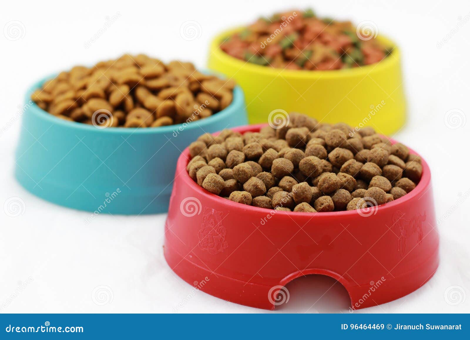 Dog`s pellets in bowl stock image. Image of care, isolated 96464469