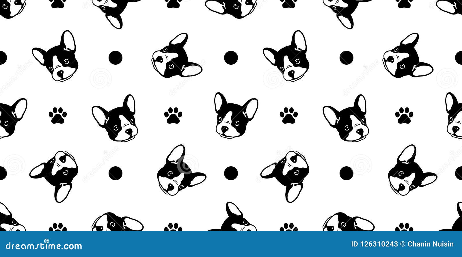 cartoon black bow polka dots