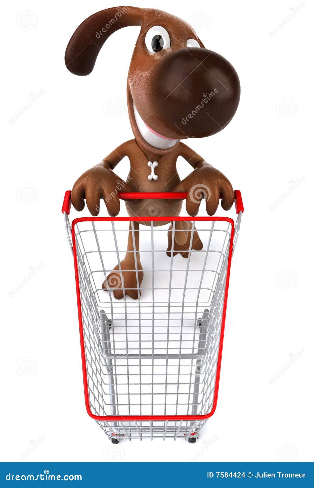 Dog shopping stock illustration. Illustration of shop 7584424