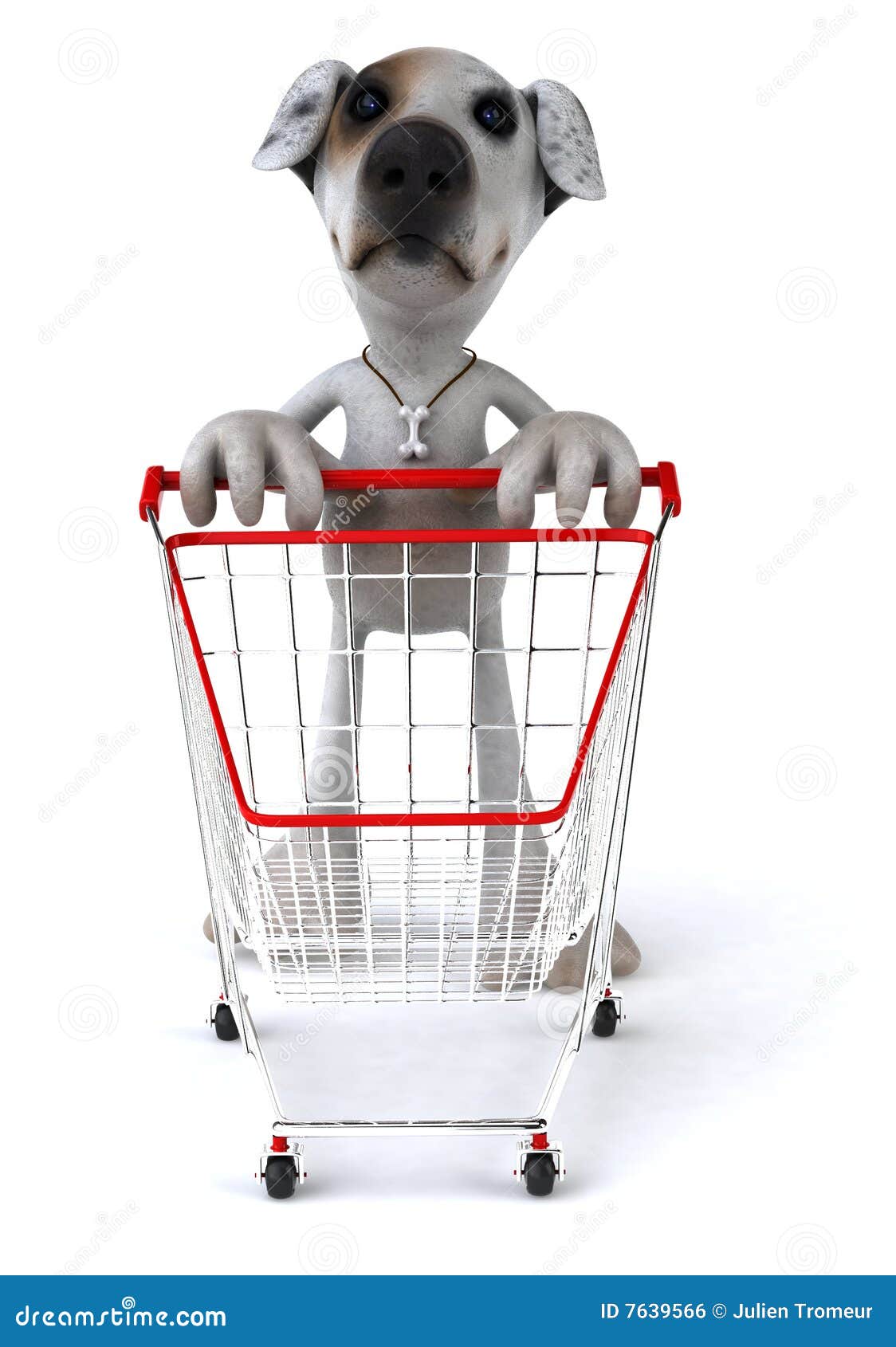 Dog shopping stock illustration. Illustration of friend 7639566
