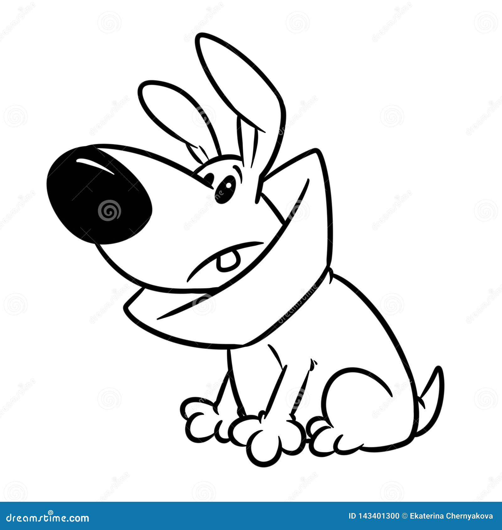 Download Dog Sick Collar Animal Character Cartoon Illustration ...