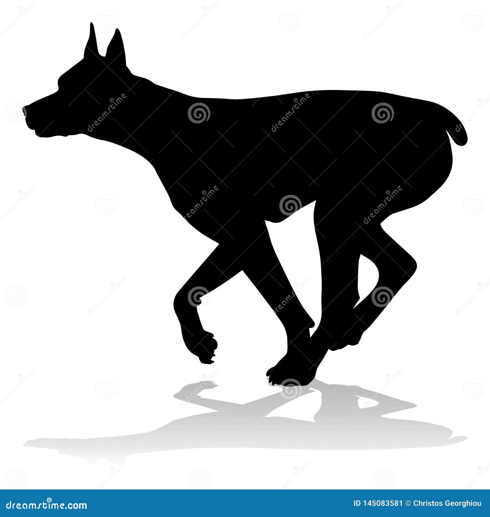 dog silhouette pet animal