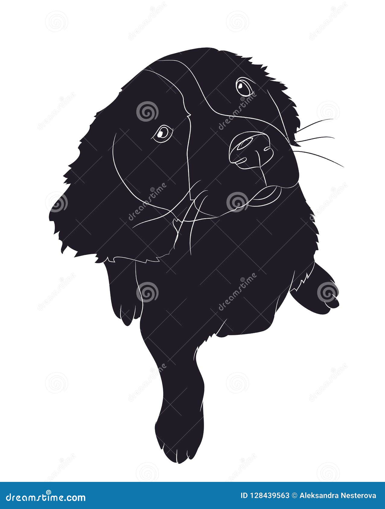 Download Dog Sitting Silhouette, Vector Stock Vector - Illustration ...