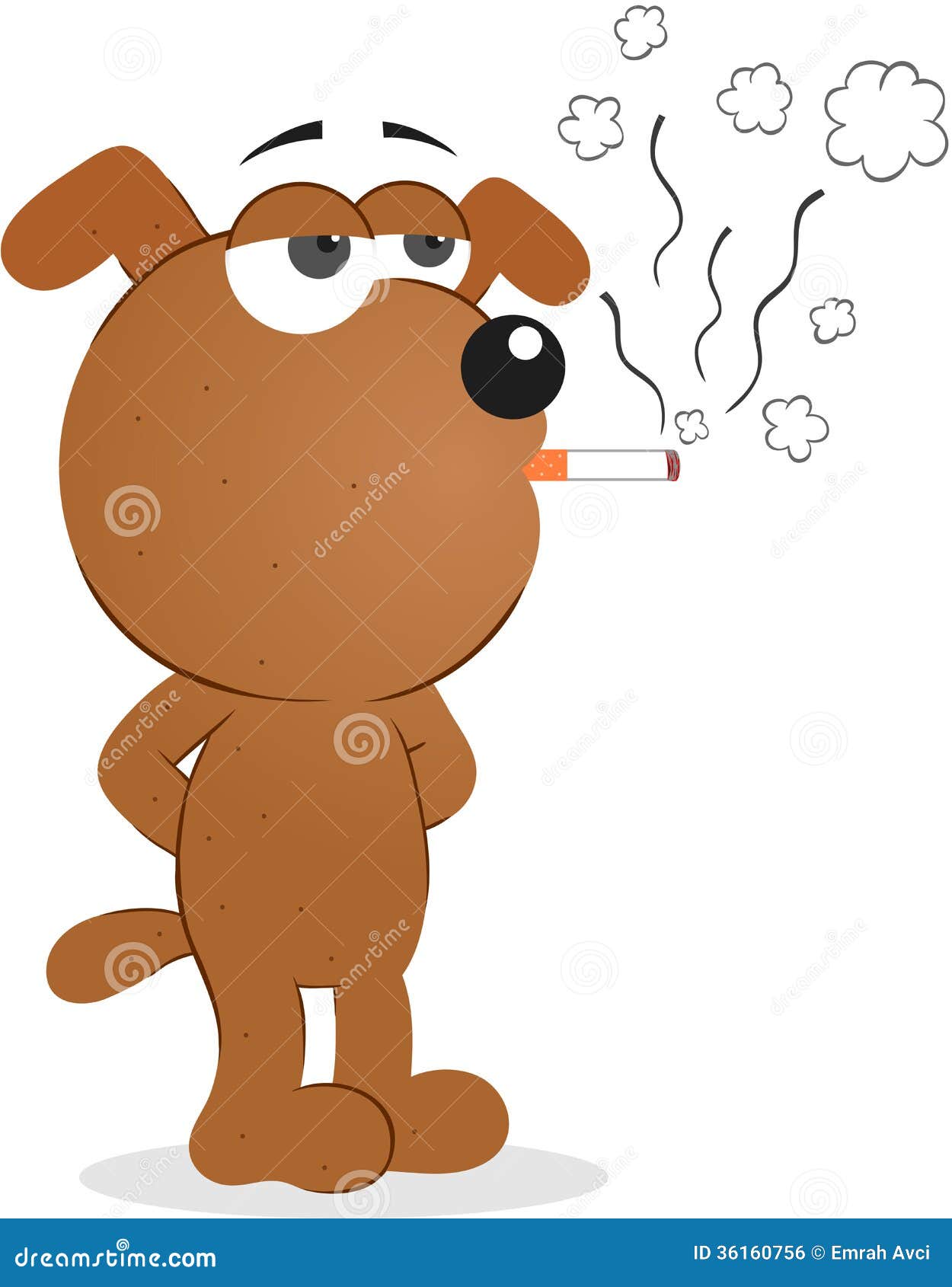 Dog Smoking stock illustration. Illustration of character - 36160756
