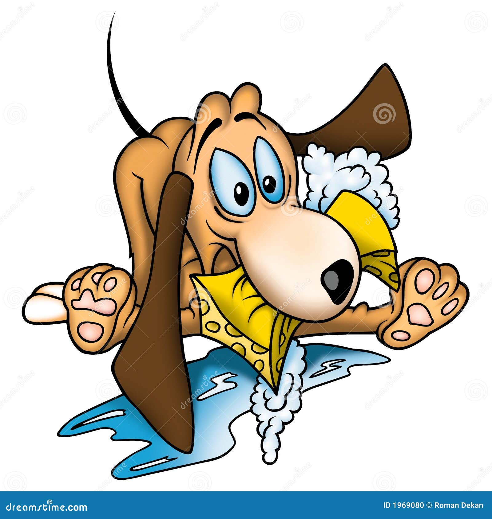 Dog with sponge stock illustration. Illustration of animal 1969080