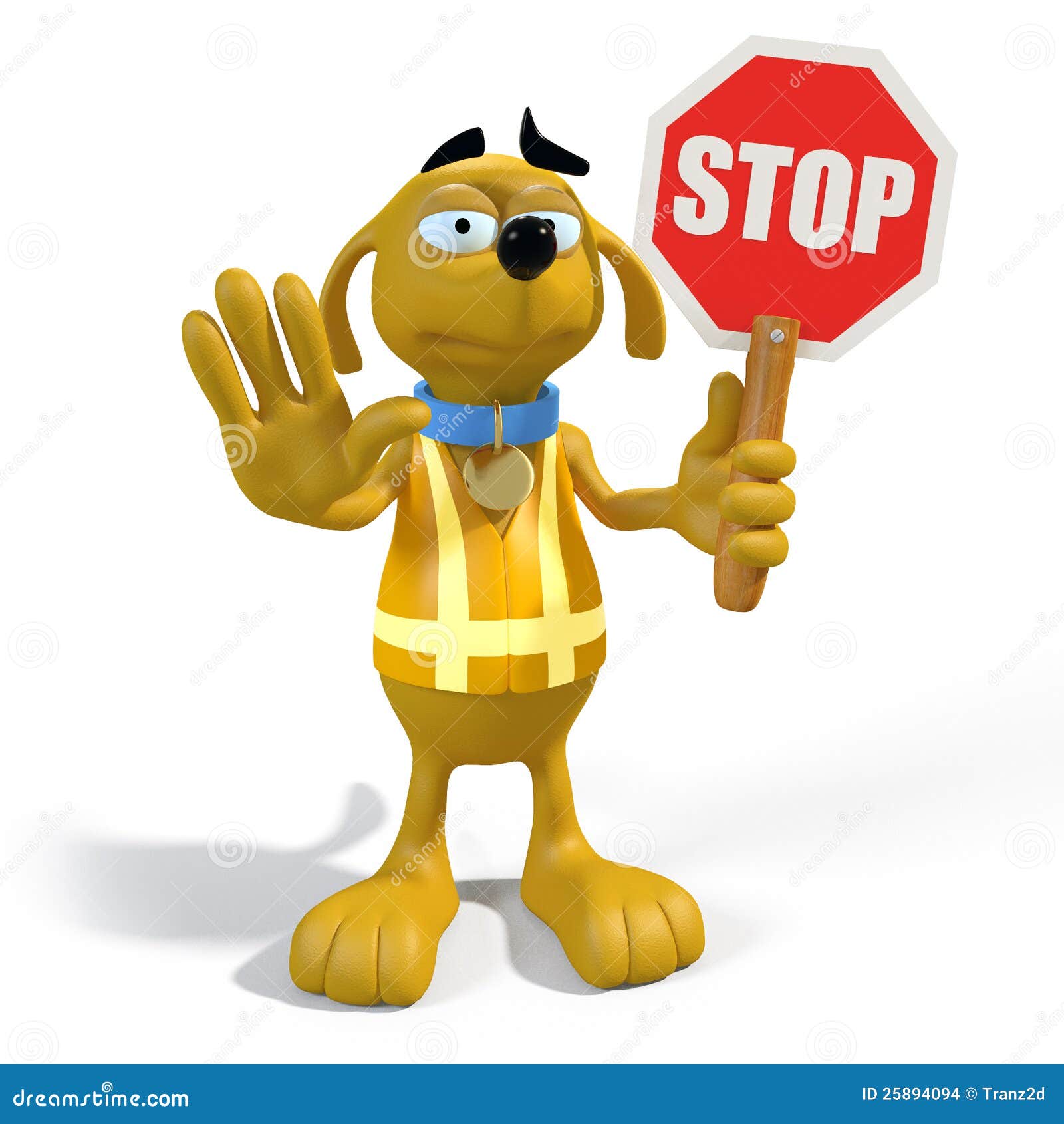 dog stop sign
