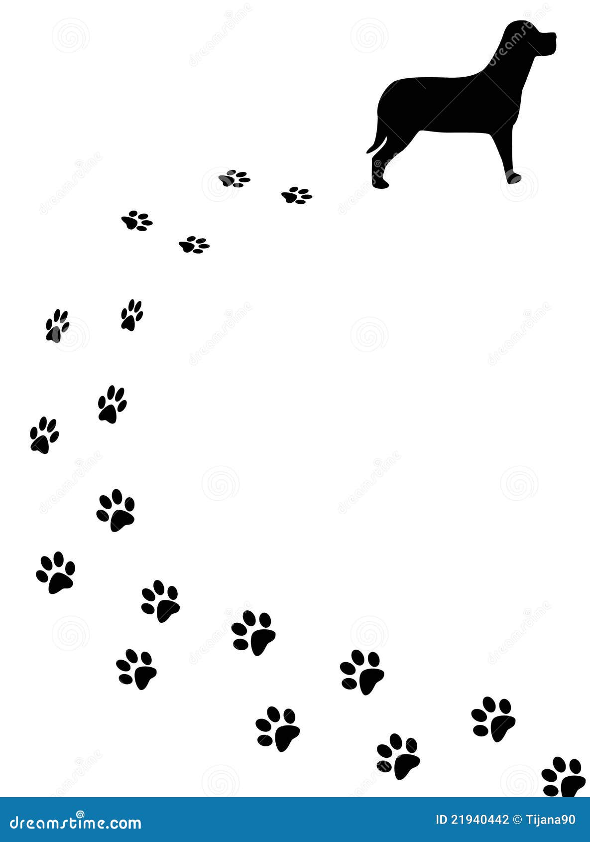 Dog And Tracks Stock Photography - Image: 21940442