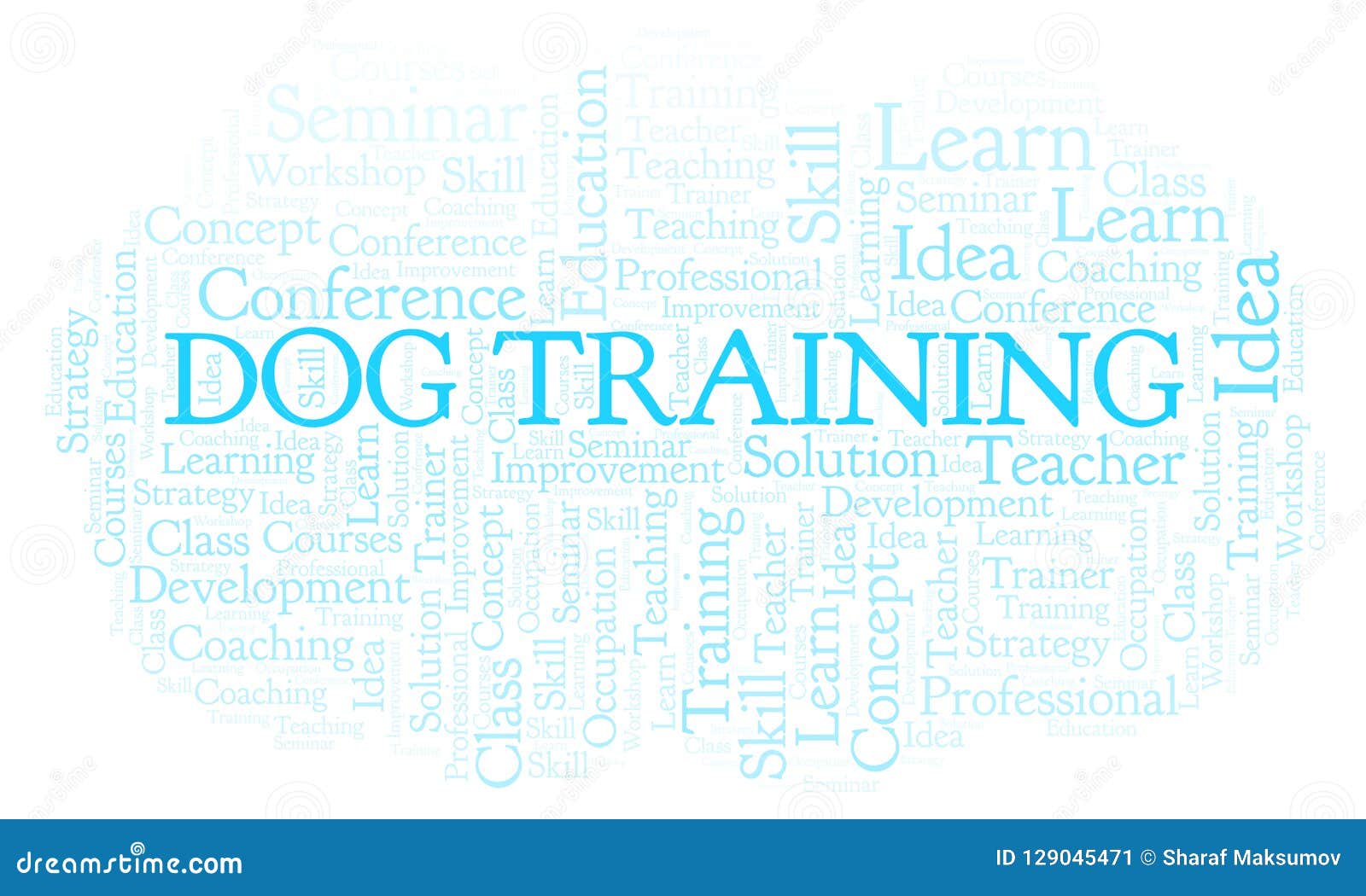 Dog Training word cloud. stock illustration. Illustration of isolated