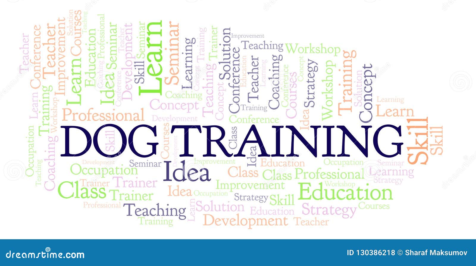 Dog Training word cloud. stock illustration. Illustration of training