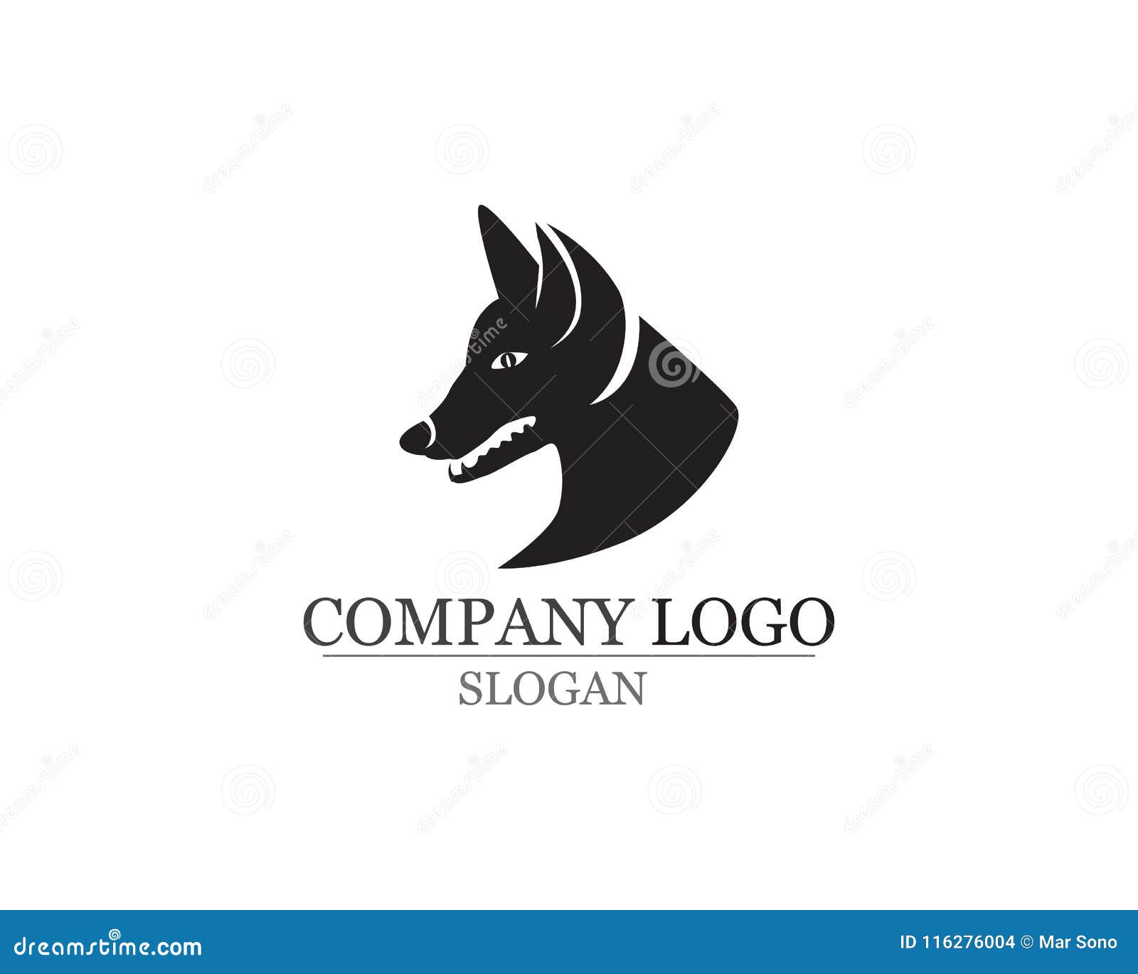 Dog Vector Silhouettes Logo Template Icons App Stock Vector ...