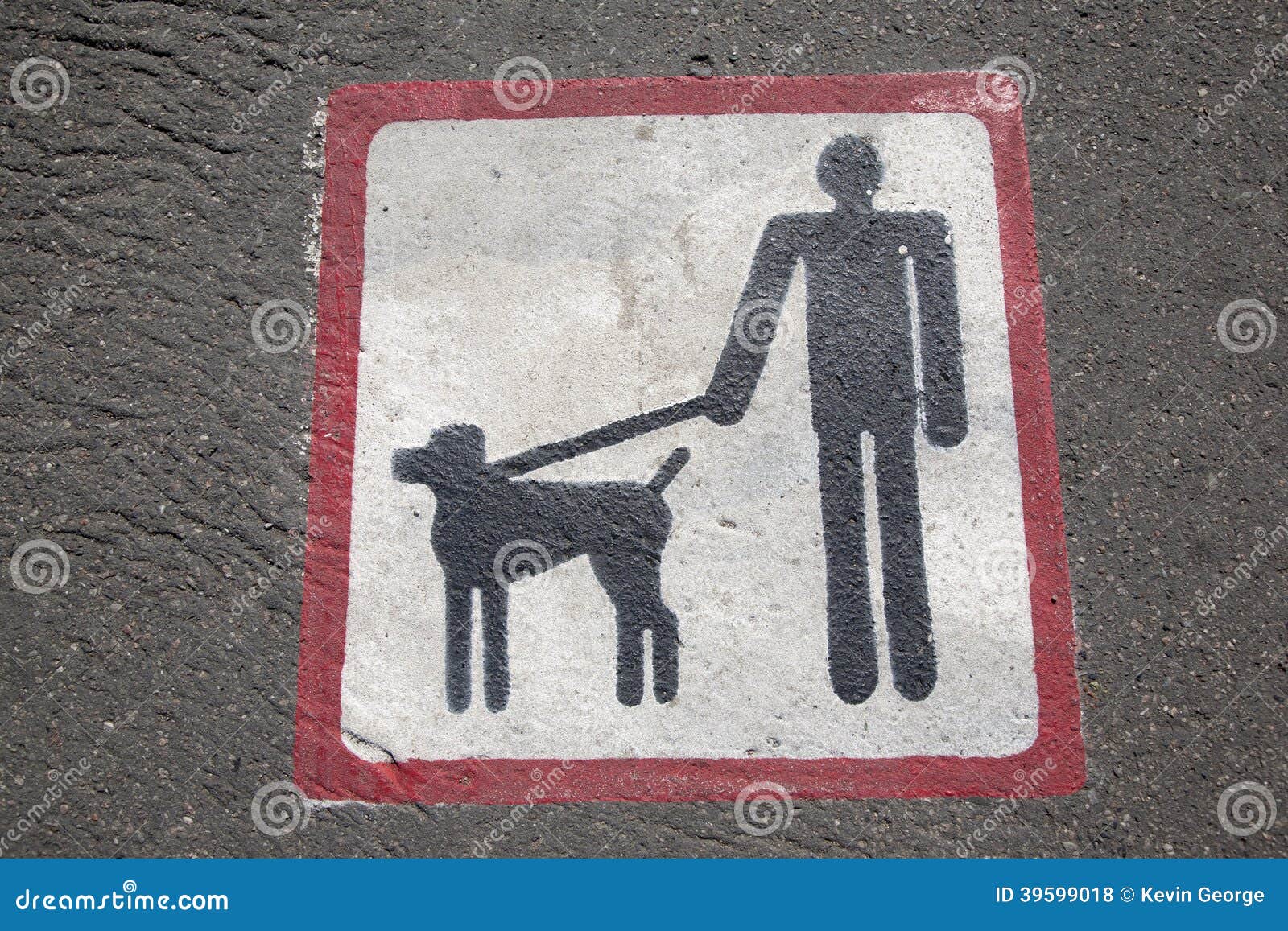 Dog Walking Sign stock photo. Image of pavement, park 39599018