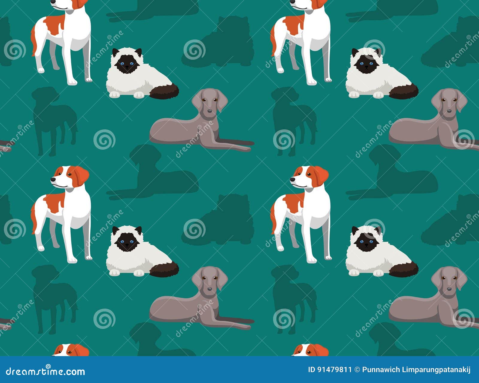 Dog Wallpaper 36 stock vector. Illustration of character 91479811