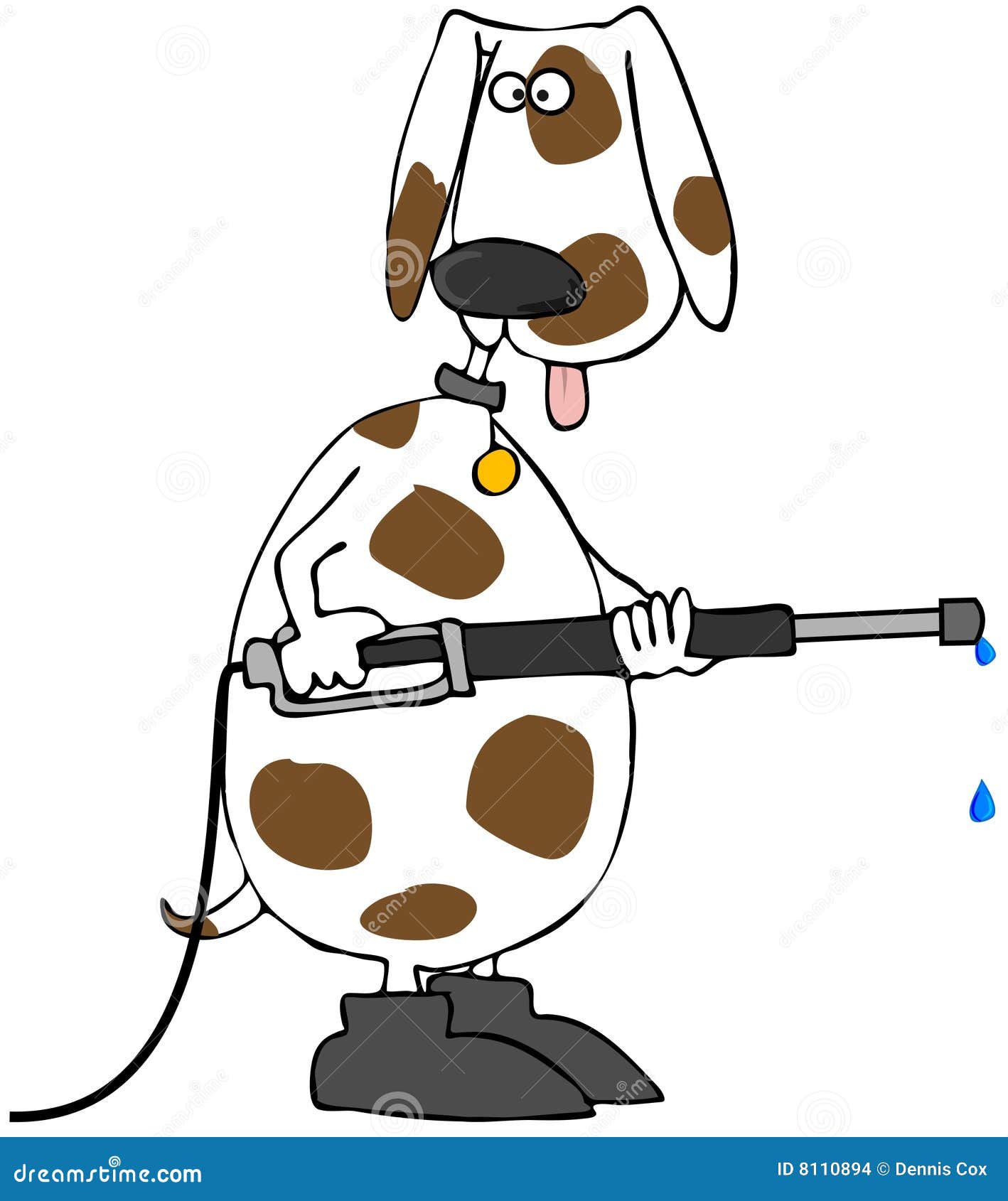 Dog Wash stock illustration. Illustration of spotted, cartoon 8110894
