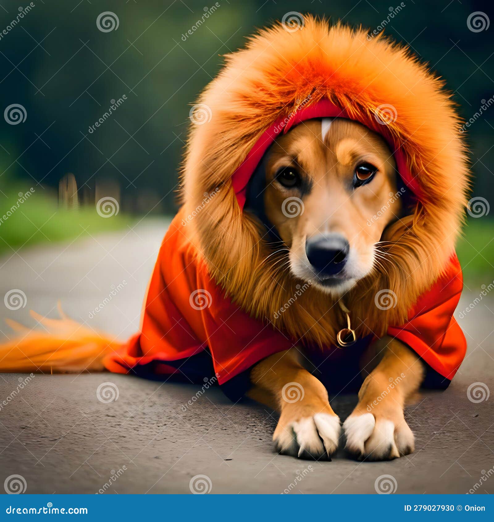 Dog Wearing Clothes Looking Cute Ai Generated Image Stock