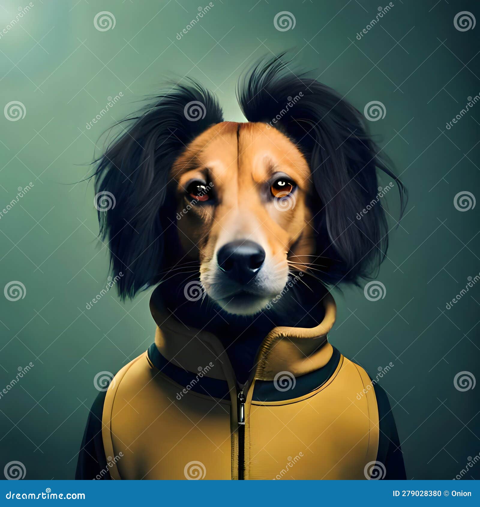 Dog Wearing Clothes Looking Cute Ai Generated Image Stock