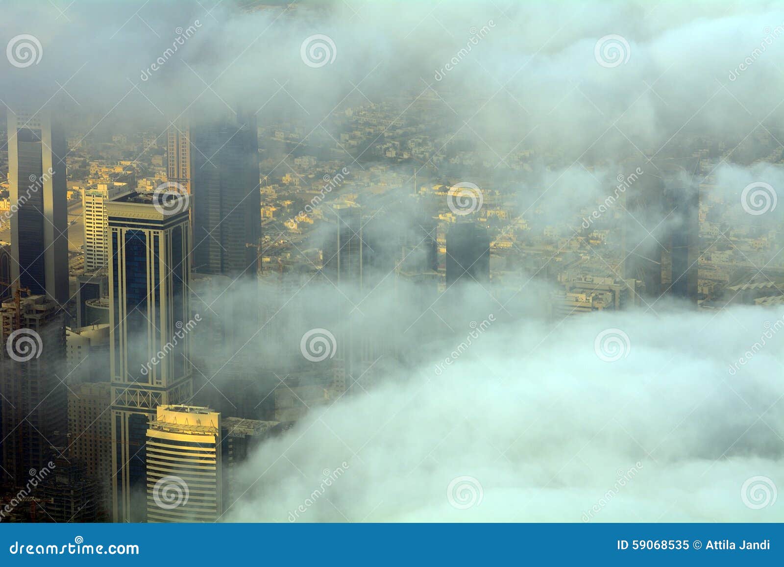 Doha Behind the Clouds, Qatar Stock Image Image of skyscraper, water