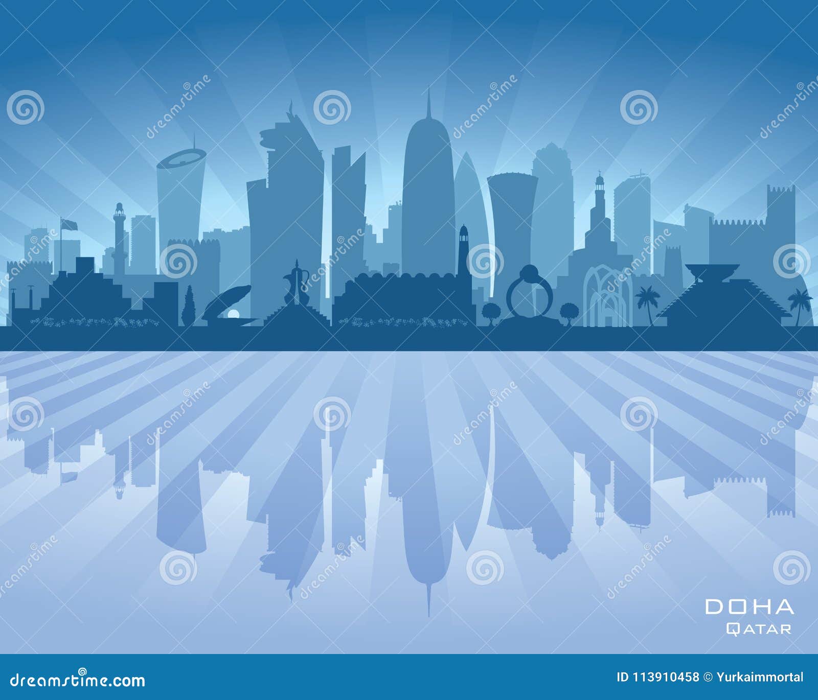Featured image of post Qatar Skyline Vector Free Download Skyline saudi arabia vector drawn sketch