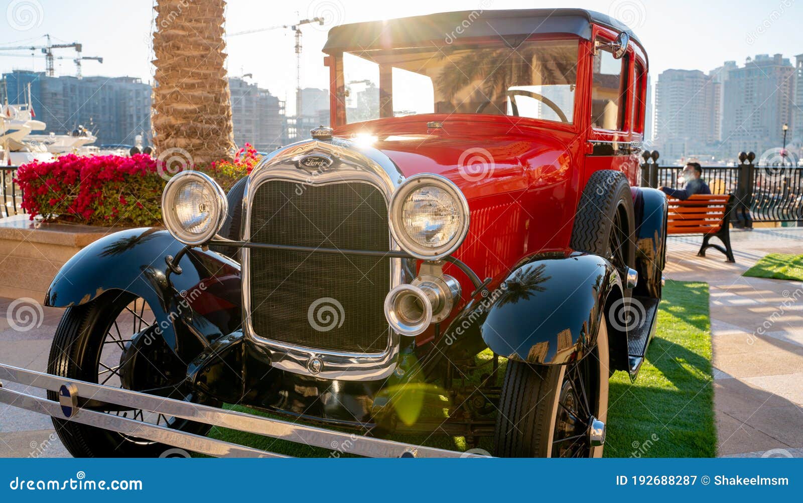 Doha,Qatar 30 March 2020 1929 Ford Model a Classic Car Editorial