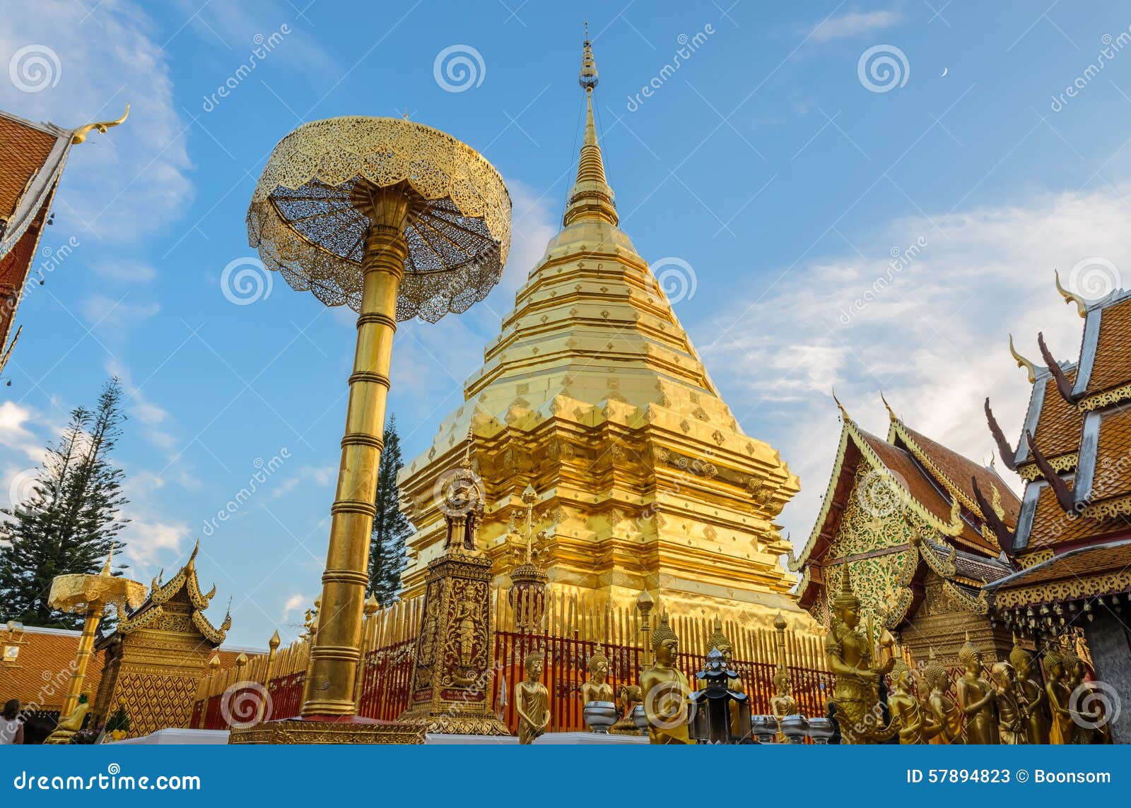 doi suthep temple, landmark of chiang mai, thailand