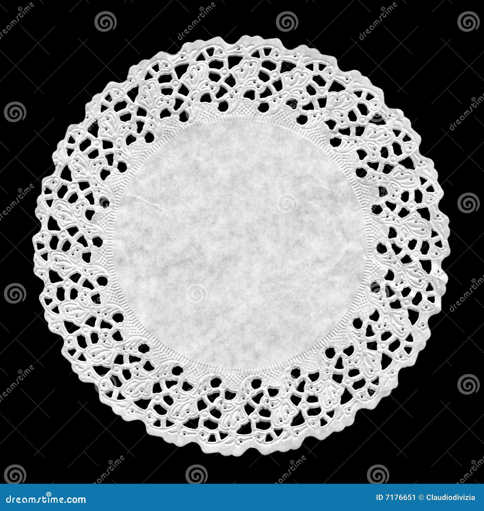 Tła czarny kółkowy doily maty ornamental mały