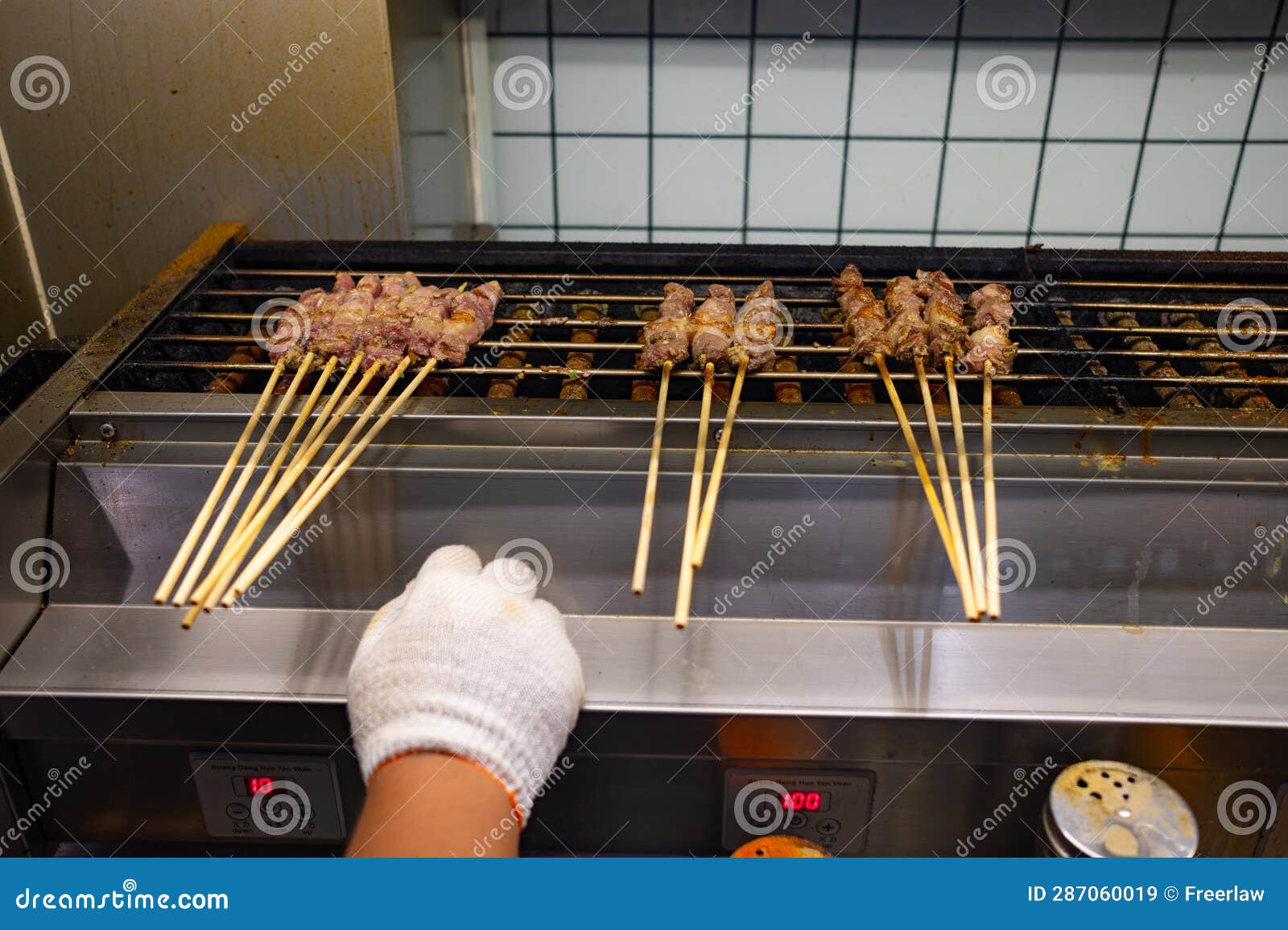 Doing Barbecue on Electrical Stove Stock Image Image of lifestyle