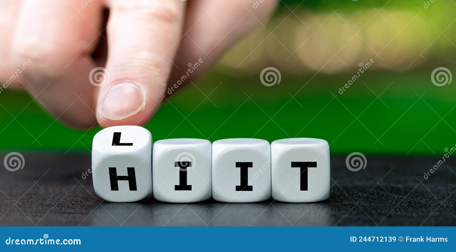 doing high-intensity interval training hiit or low-intensity interval training liit? hand turns dice and changes the