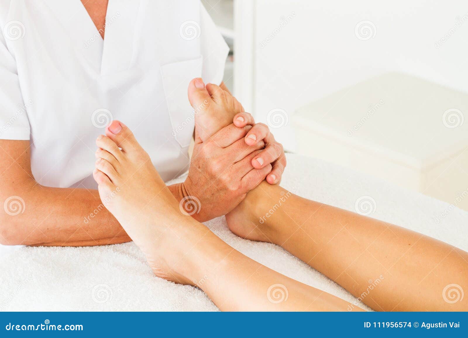 Doing Massage and Osteopathy Stock Photo - Image of female, hands ...