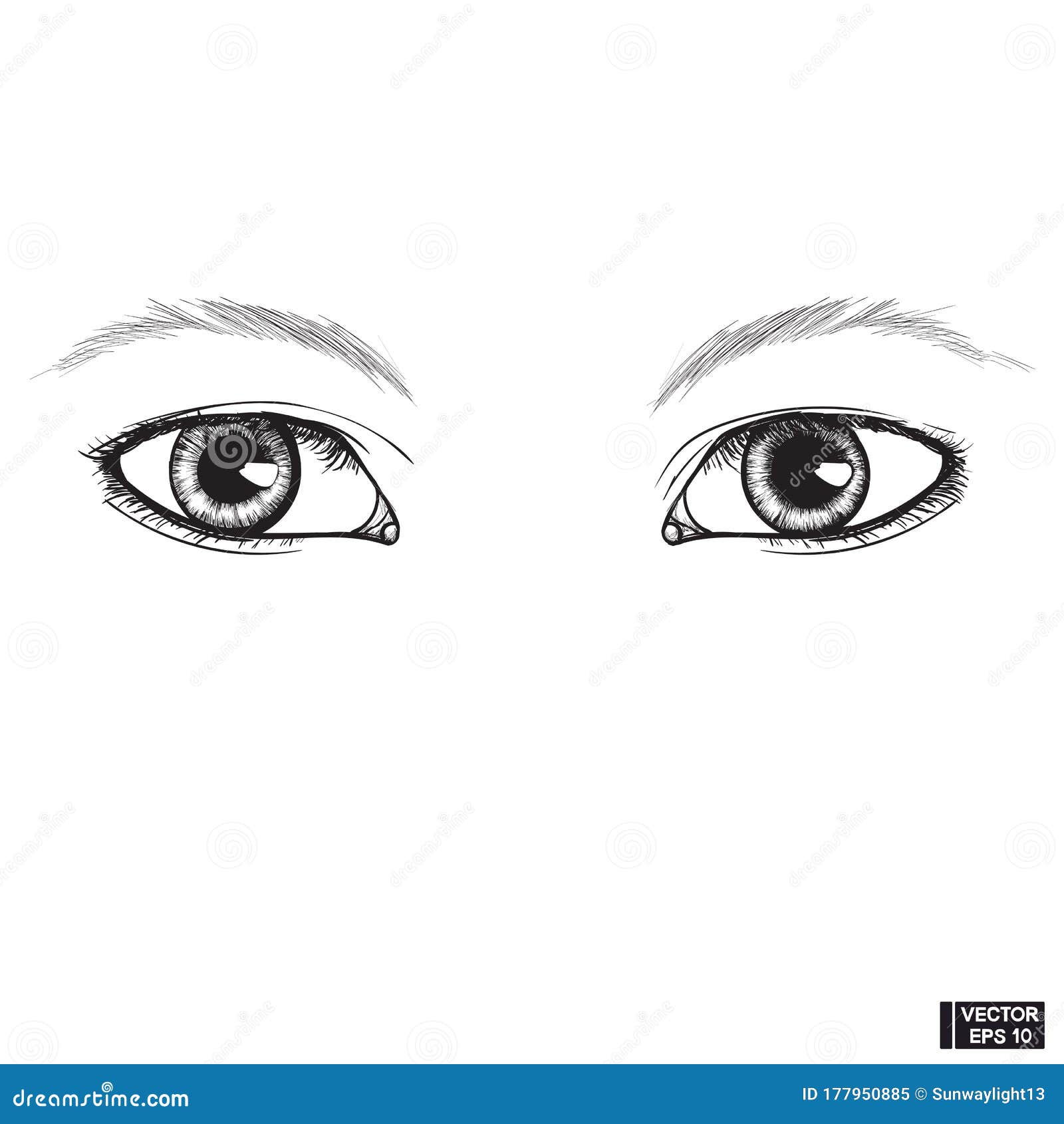 Página 10  Vetores e ilustrações de Desenhando olhos para