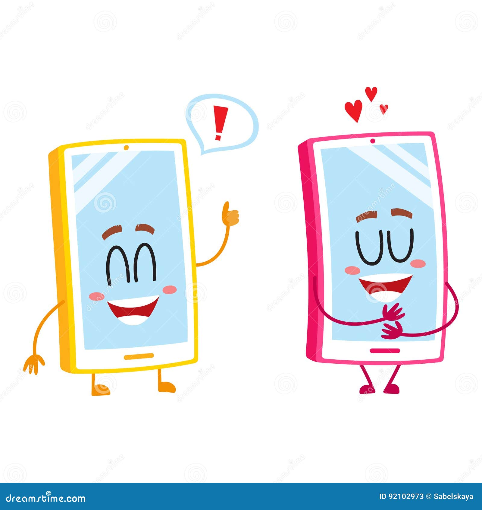 Telefone Celular Engraçado Dos Desenhos Animados, Jogo De Caracteres Do  Smartphone Com Rostos Humanos Ilustração do Vetor - Ilustração de telefone,  cartoon: 91813786