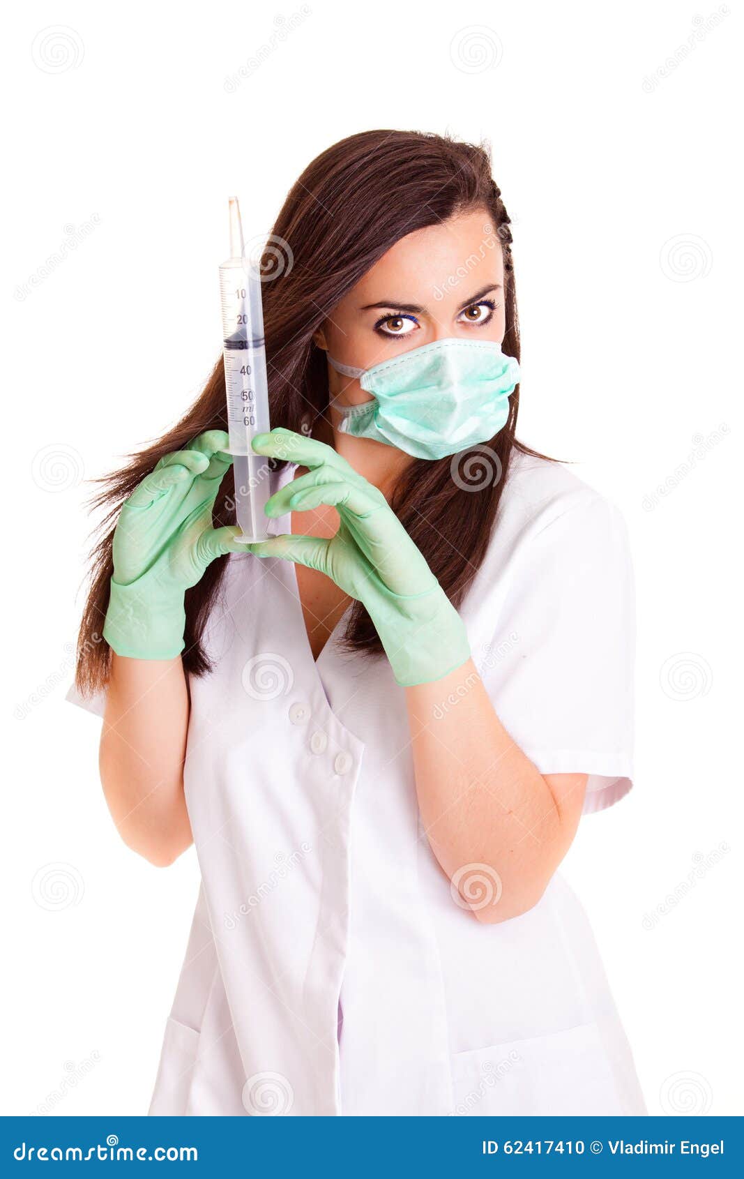 doktor medical staff healthcare girl  on white background