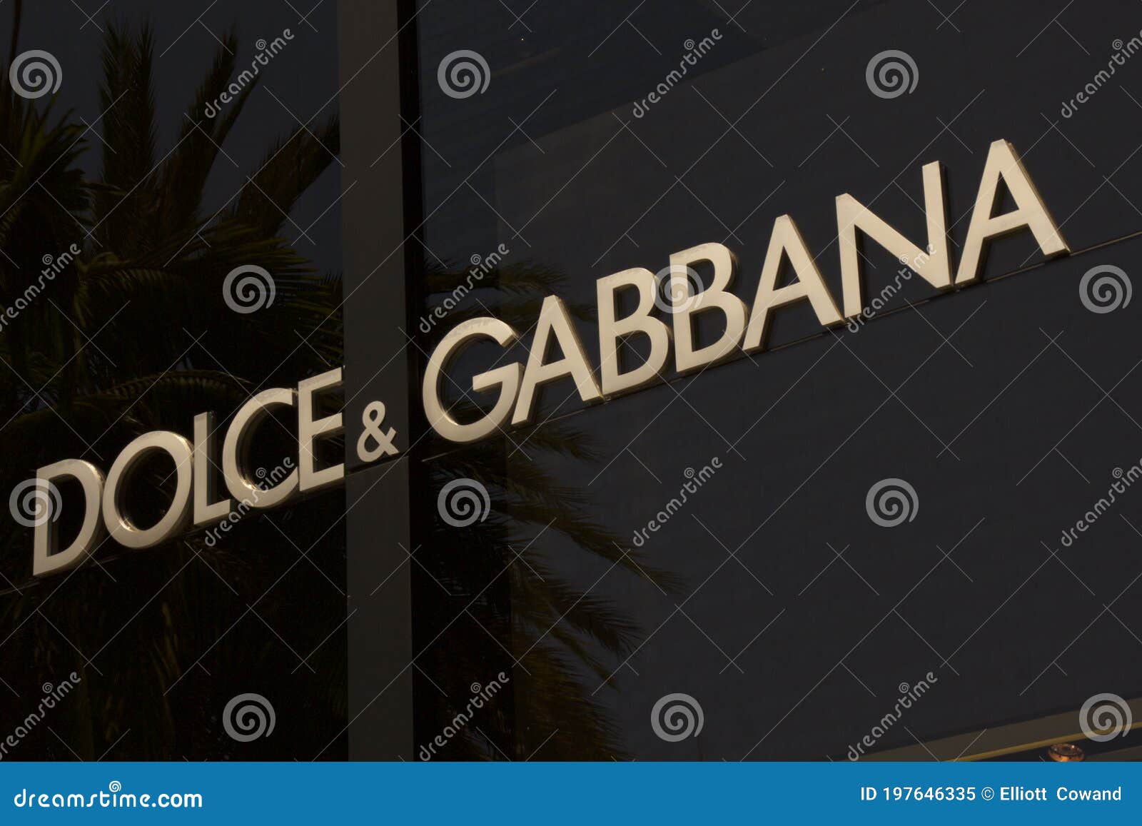 Dolce & Gabbana Store Sign on Rodeo Drive Street in Beverly Hills ...