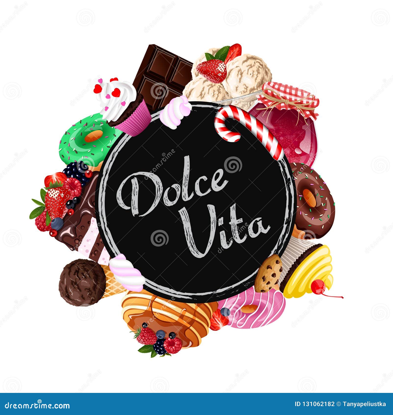 Dolce Vita. Sweets Collection Stock Vector - Illustration of cookies ...