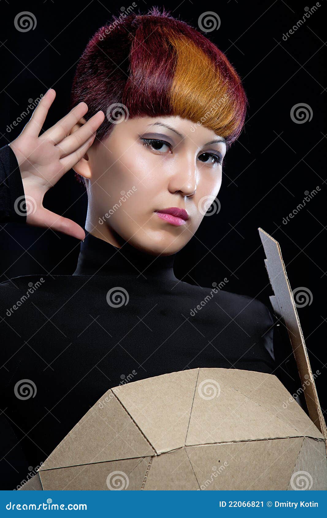Doll in cardboard dress stock image. Image of cardboard 22066821