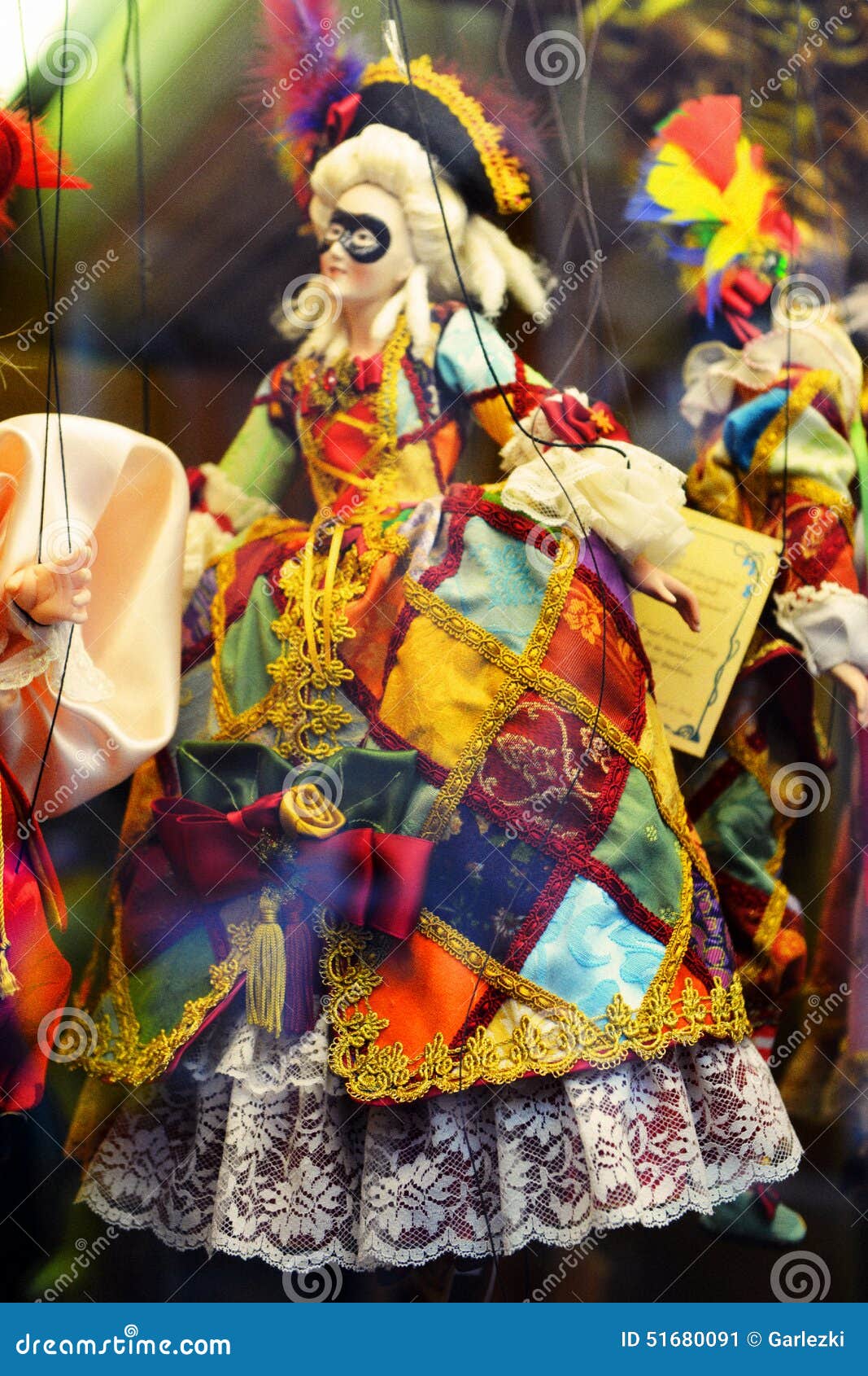 Doll in Carnival Costume and Mask Stock Image - Image of beauty, concept:  51680091