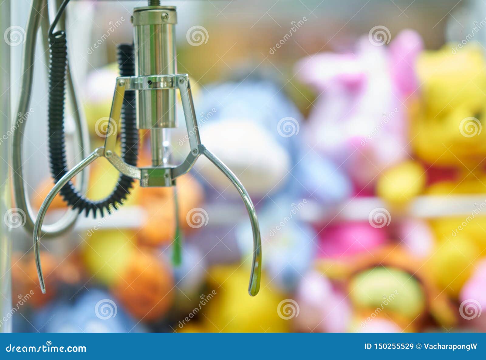 Doll Picker or Claw Clamp Machine in Game Arcade Stock Image Image of