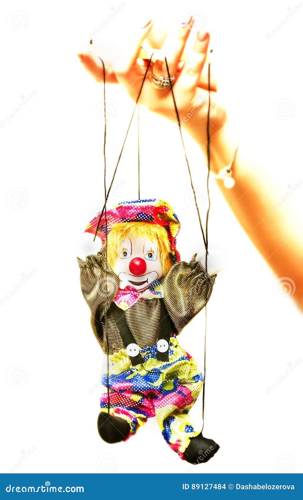 Doll puppet in hand stock photo. Image of doll, closeup 89127484