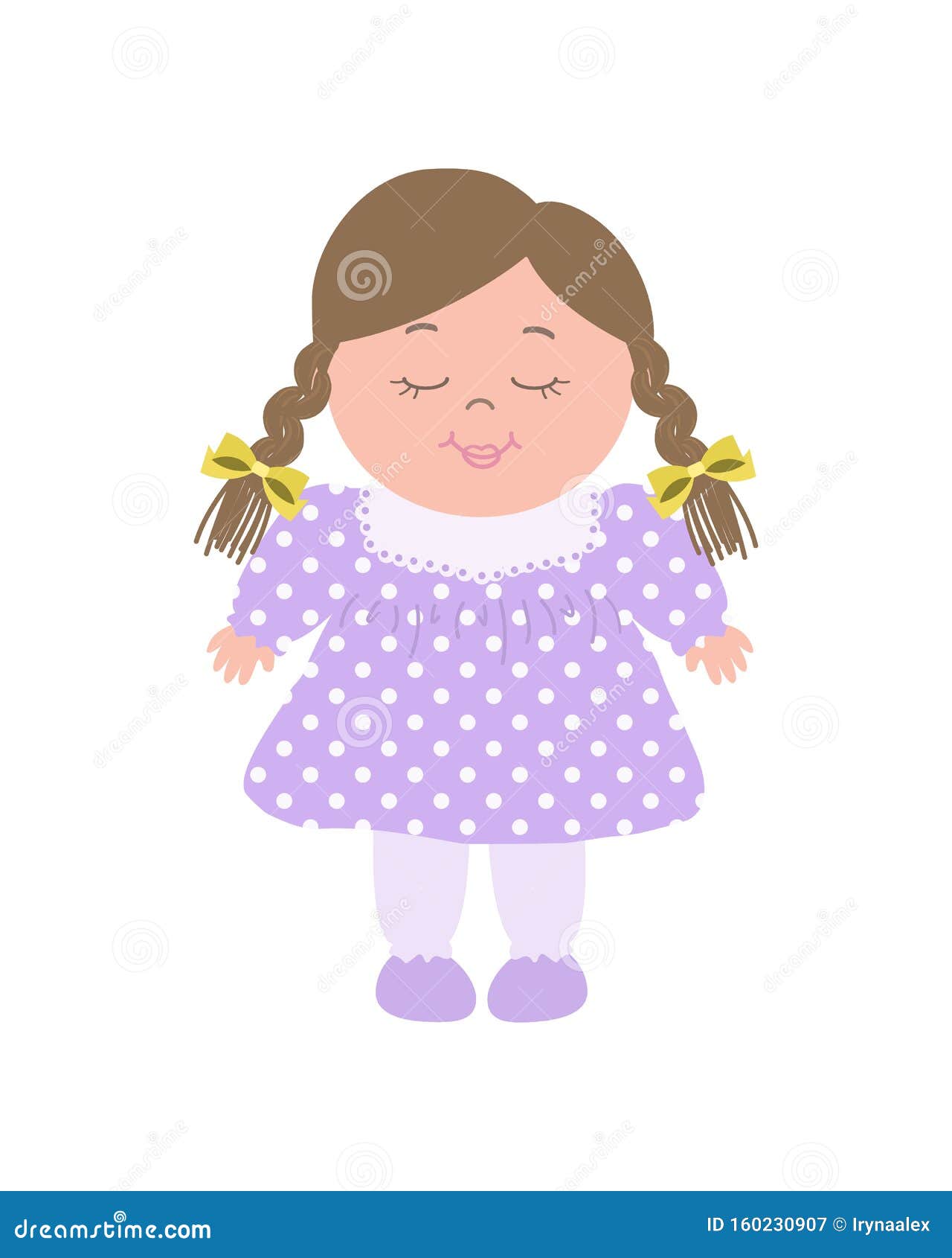 Doll in a Purple Dress. Toy for Girls Stock Vector - Illustration of ...