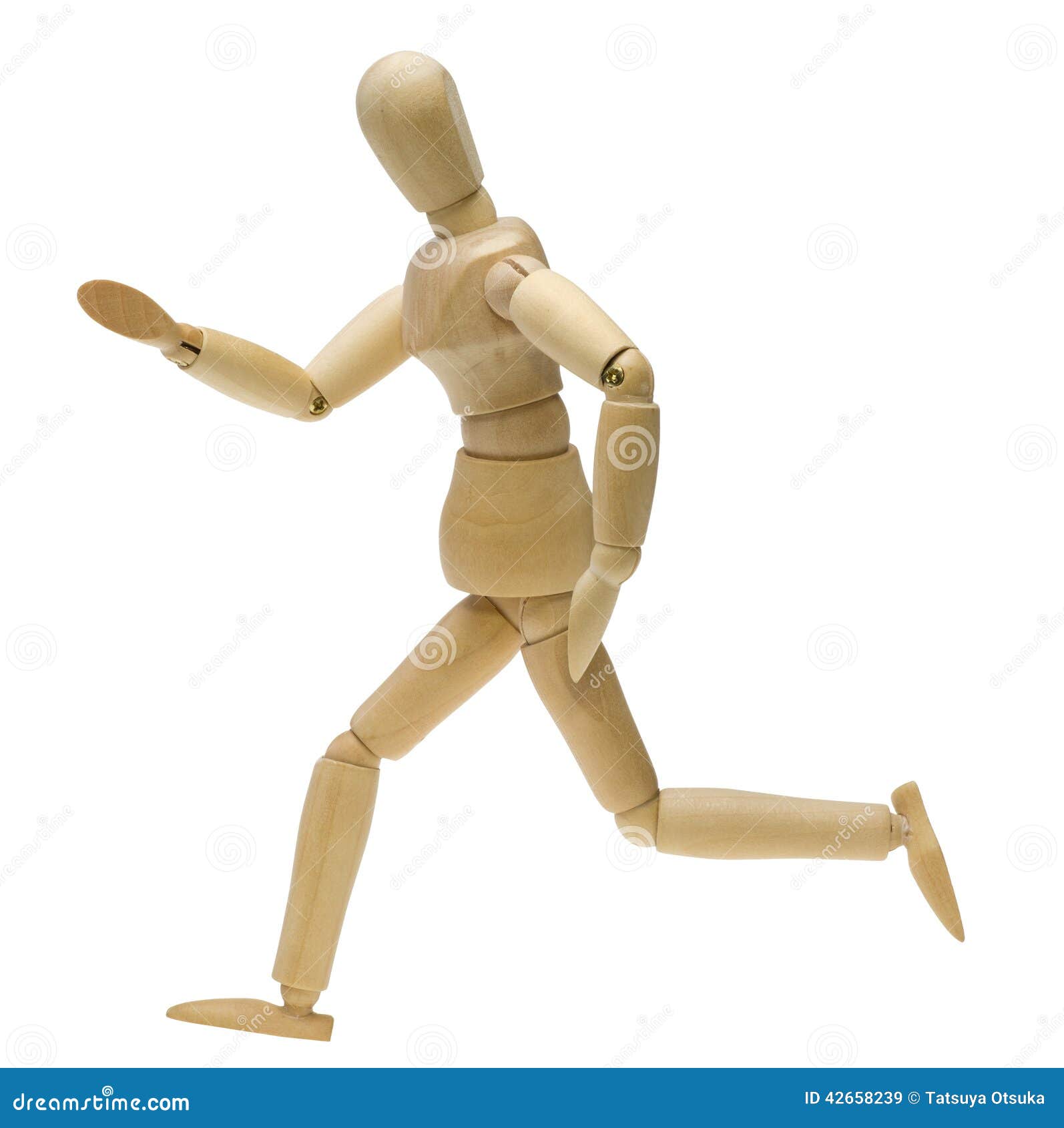 Doll in running pose stock image. Image of studio, background - 42658239